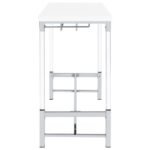 NORCREST 47-INCH ACRYLIC LEG BAR TABLE WHITE HIGH GLOSS - Image 5