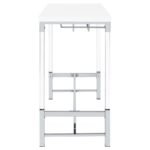 NORCREST 47-INCH ACRYLIC LEG BAR TABLE WHITE HIGH GLOSS - Image 6