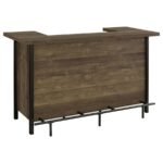 BELLEMORE FREESTANDING HOME BAR WINE CABINET RUSTIC OAK