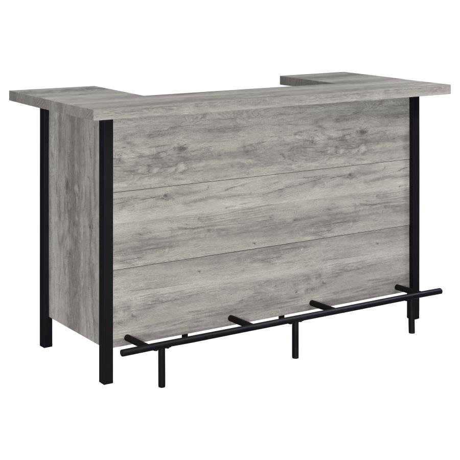182105_03x900.jpg BELLEMORE FREESTANDING HOME BAR WINE CABINET GREY DRIFTWOOD - Image 1