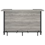 BELLEMORE FREESTANDING HOME BAR WINE CABINET GREY DRIFTWOOD - Image 4
