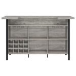 BELLEMORE FREESTANDING HOME BAR WINE CABINET GREY DRIFTWOOD - Image 8