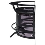 DALLAS 3-PIECE CURVED FREESTANDING HOME BAR CABINET BLACK - Image 6