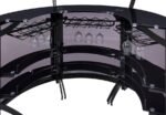 DALLAS 3-PIECE CURVED FREESTANDING HOME BAR CABINET BLACK - Image 11