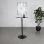 KEANU CURVED 29-INCH CLOUD-SHAPED BISTRO BAR TABLE BLACK - Image 2