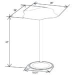 KEANU CURVED 29-INCH CLOUD-SHAPED BISTRO BAR TABLE BLACK - Image 6