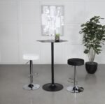 KEANU CURVED 29-INCH CLOUD-SHAPED BISTRO BAR TABLE BLACK - Image 7