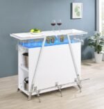 ARACELI FREESTANDING LED HOME BAR CABINET WHITE HIGH GLOSS - Image 5
