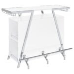 ARACELI FREESTANDING LED HOME BAR CABINET WHITE HIGH GLOSS - Image 7