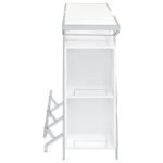 ARACELI FREESTANDING LED HOME BAR CABINET WHITE HIGH GLOSS - Image 9
