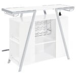 ARACELI FREESTANDING LED HOME BAR CABINET WHITE HIGH GLOSS - Image 10
