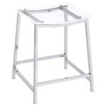 JOVANI ACRYLIC BACKLESS COUNTER STOOL CHROME (SET OF 2) - Image 3