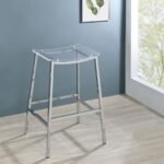 JOVANI ACRYLIC BACKLESS BAR STOOL CHROME (SET OF 2) - Image 2