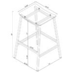 JOVANI ACRYLIC BACKLESS BAR STOOL CHROME (SET OF 2) - Image 8