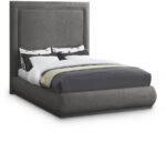 Brooke Linen Textured Fabric Upholstered Bed