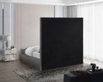 Brooke Linen Textured Fabric Upholstered Bed - Image 6