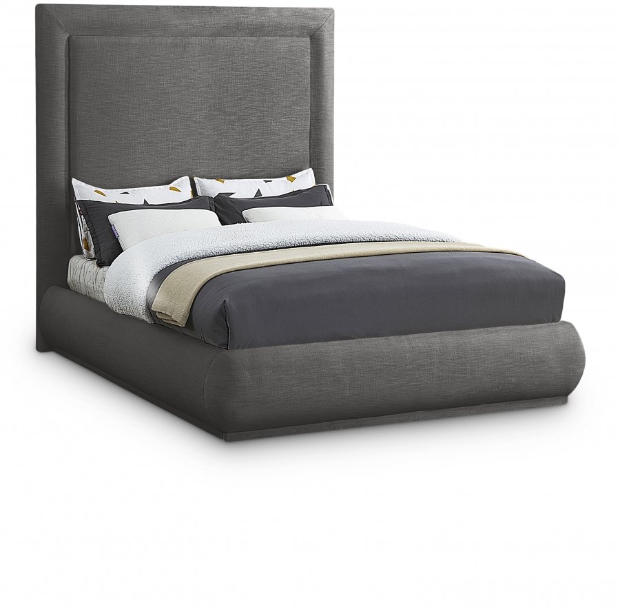 18244.jpg Brooke Linen Textured Fabric Upholstered Bed - Image 1