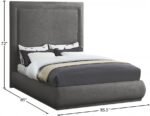 Brooke Linen Textured Fabric Upholstered Bed - Image 8