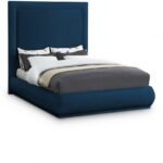 Brooke Linen Textured Fabric Upholstered Bed