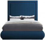 Brooke Linen Textured Fabric Upholstered Bed - Image 3