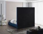 Brooke Linen Textured Fabric Upholstered Bed - Image 6