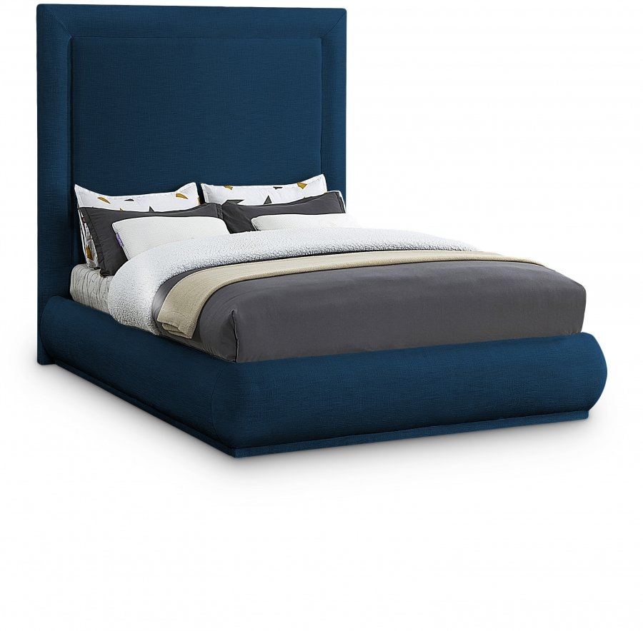 18247.jpg Brooke Linen Textured Fabric Upholstered Bed - Image 1