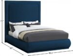 Brooke Linen Textured Fabric Upholstered Bed - Image 8