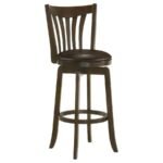 LAMBERT WOOD PUB HEIGHT SWIVEL BAR CHAIR DARK CHERRY