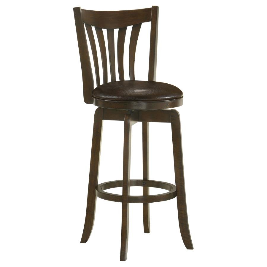 182509_02x900.jpg LAMBERT WOOD PUB HEIGHT SWIVEL BAR CHAIR DARK CHERRY - Image 1