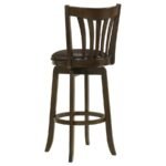 LAMBERT WOOD PUB HEIGHT SWIVEL BAR CHAIR DARK CHERRY - Image 6
