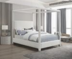 Emerson Linen Textured Fabric Upholstered Bed - Image 2