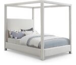 Emerson Linen Textured Fabric Upholstered Bed