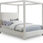 Emerson Linen Textured Fabric Upholstered Bed