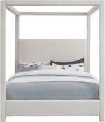 Emerson Linen Textured Fabric Upholstered Bed - Image 3