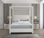 Emerson Linen Textured Fabric Upholstered Bed - Image 4