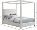 Emerson Linen Textured Fabric Upholstered Bed - Image 8