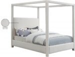 Emerson Linen Textured Fabric Upholstered Bed - Image 9
