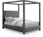 Emerson Linen Textured Fabric Upholstered Bed