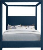 Emerson Linen Textured Fabric Upholstered Bed - Image 3