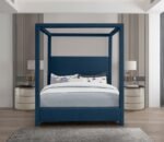 Emerson Linen Textured Fabric Upholstered Bed - Image 4