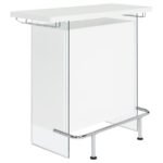 ACOSTA FREESTANDING HOME BAR WINE CABINET WHITE HIGH GLOSS
