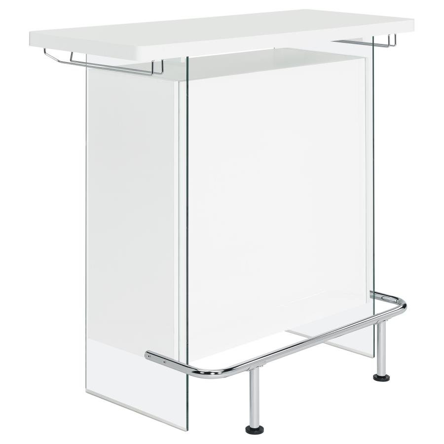 182632_03x900.jpg ACOSTA FREESTANDING HOME BAR WINE CABINET WHITE HIGH GLOSS - Image 1