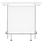 ACOSTA FREESTANDING HOME BAR WINE CABINET WHITE HIGH GLOSS - Image 4