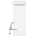 ACOSTA FREESTANDING HOME BAR WINE CABINET WHITE HIGH GLOSS - Image 6