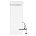 ACOSTA FREESTANDING HOME BAR WINE CABINET WHITE HIGH GLOSS - Image 10