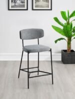 ELISON COUNTER HEIGHT BAR STOOL GREY (SET OF 2) - Image 2