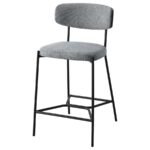 ELISON COUNTER HEIGHT BAR STOOL GREY (SET OF 2) - Image 5