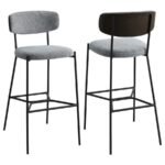 ELISON PUB HEIGHT BAR STOOL GREY (SET OF 2)