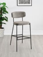 ELISON PUB HEIGHT BAR STOOL LIGHT BROWN (SET OF 2) - Image 2
