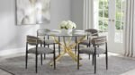 ALEXIS FABRIC UPHOLSTERED DINING ARM CHAIR GREY (SET OF 2) - Image 15
